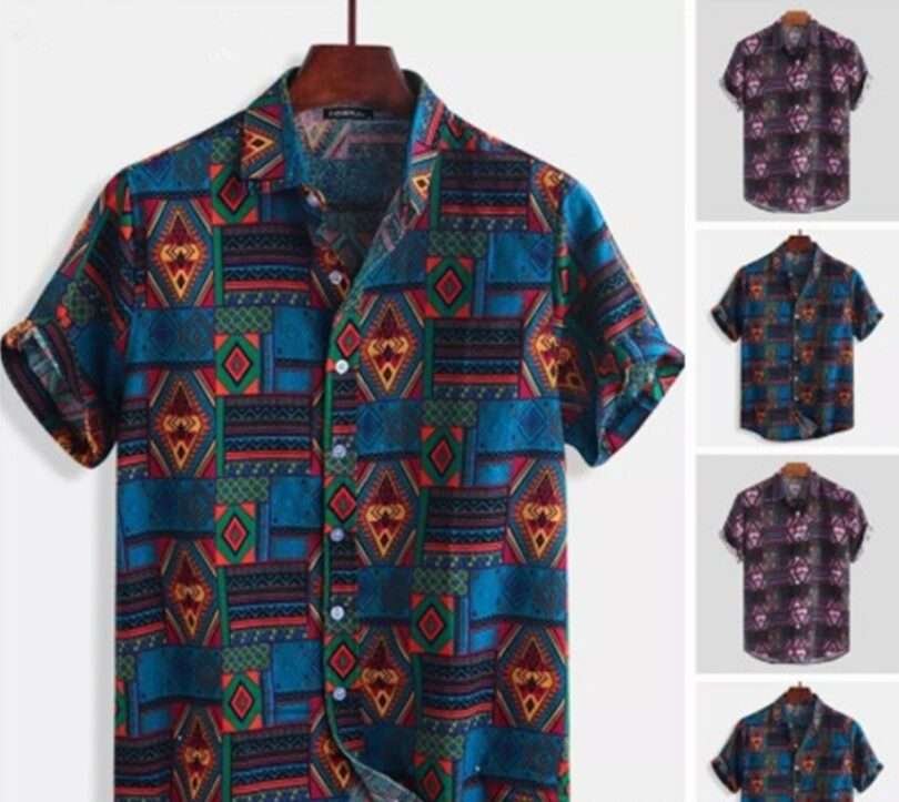 Beach shirt printed shirt men - Image 3