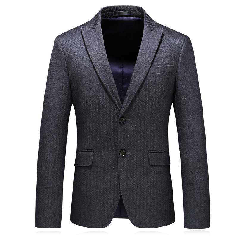 Autumn Men's Business Casual Striped Flower Suit Jacket Slim Big Size Banquet Dress Suit Gown Jacket Men - Image 5