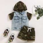 Boys' Summer Hooded Children's Casual Camouflage Shorts