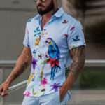 Shirt Streetwear Man For Hawaiian Fashion Beach