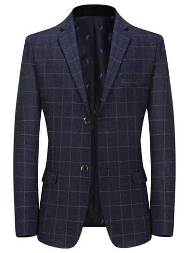 New Leisure Suits For Men Coat Plaid Fashion