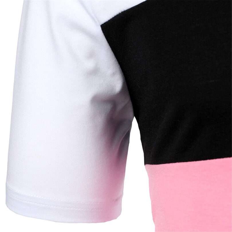 Summer V-neck Muscular Sport Polo Shirts With Solid-color - Image 2