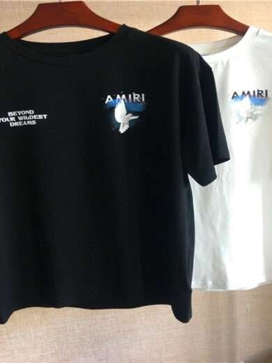 Peace pigeon print T-shirts for men and women