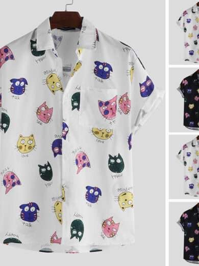 Slim Tops men shirts Printed