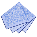 Blue Flower Printed Handkerchief