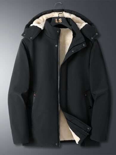 Winter Lambskin Warm Thickened Men's Cotton Clothes